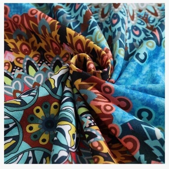 SALE✨ Blue A-Line Spaghetti Strap Sling Summer Casual Dress w/ Pockets - Size L - Picture 4 of 9